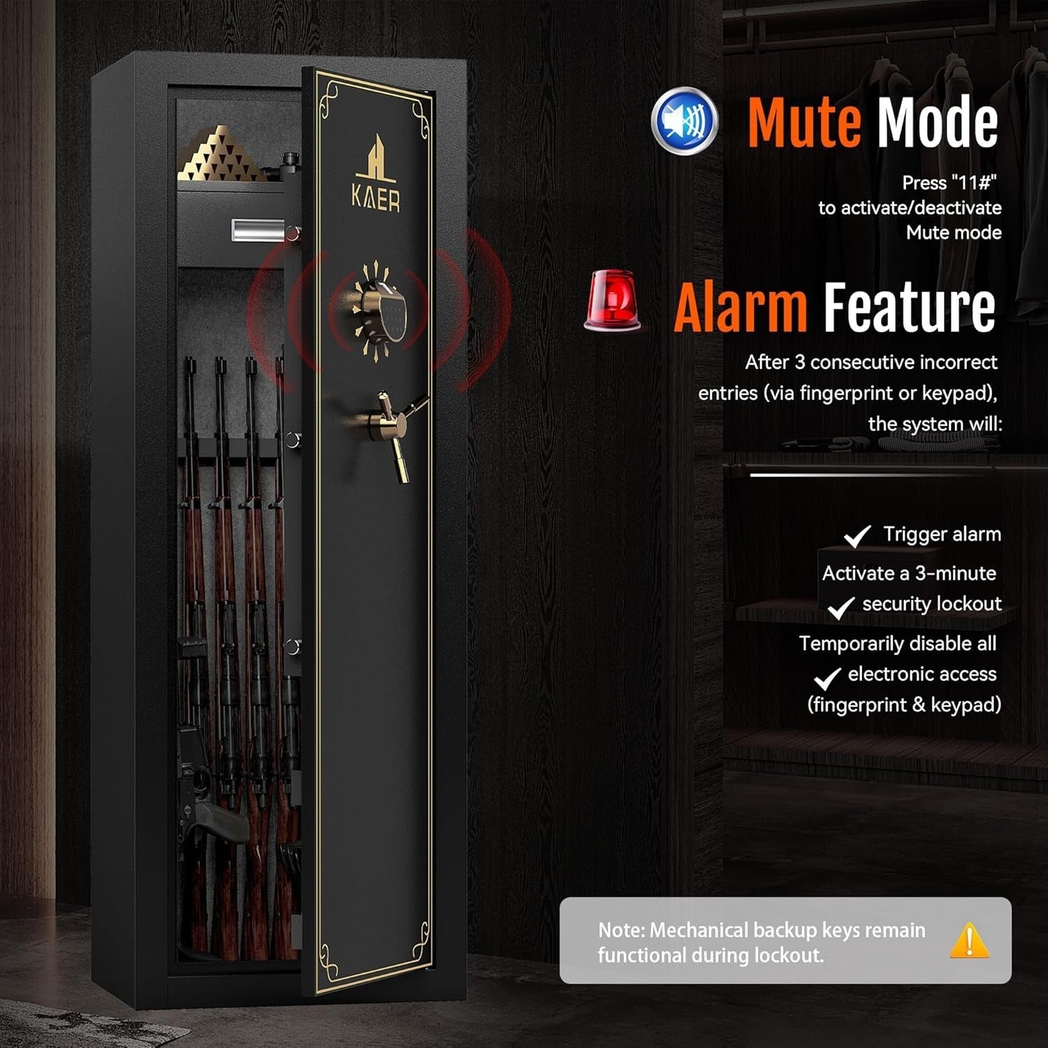 Kaer 23 - 25 Pre - Assembled Heavy Duty Gun Safe 1450XL - KaerWorld