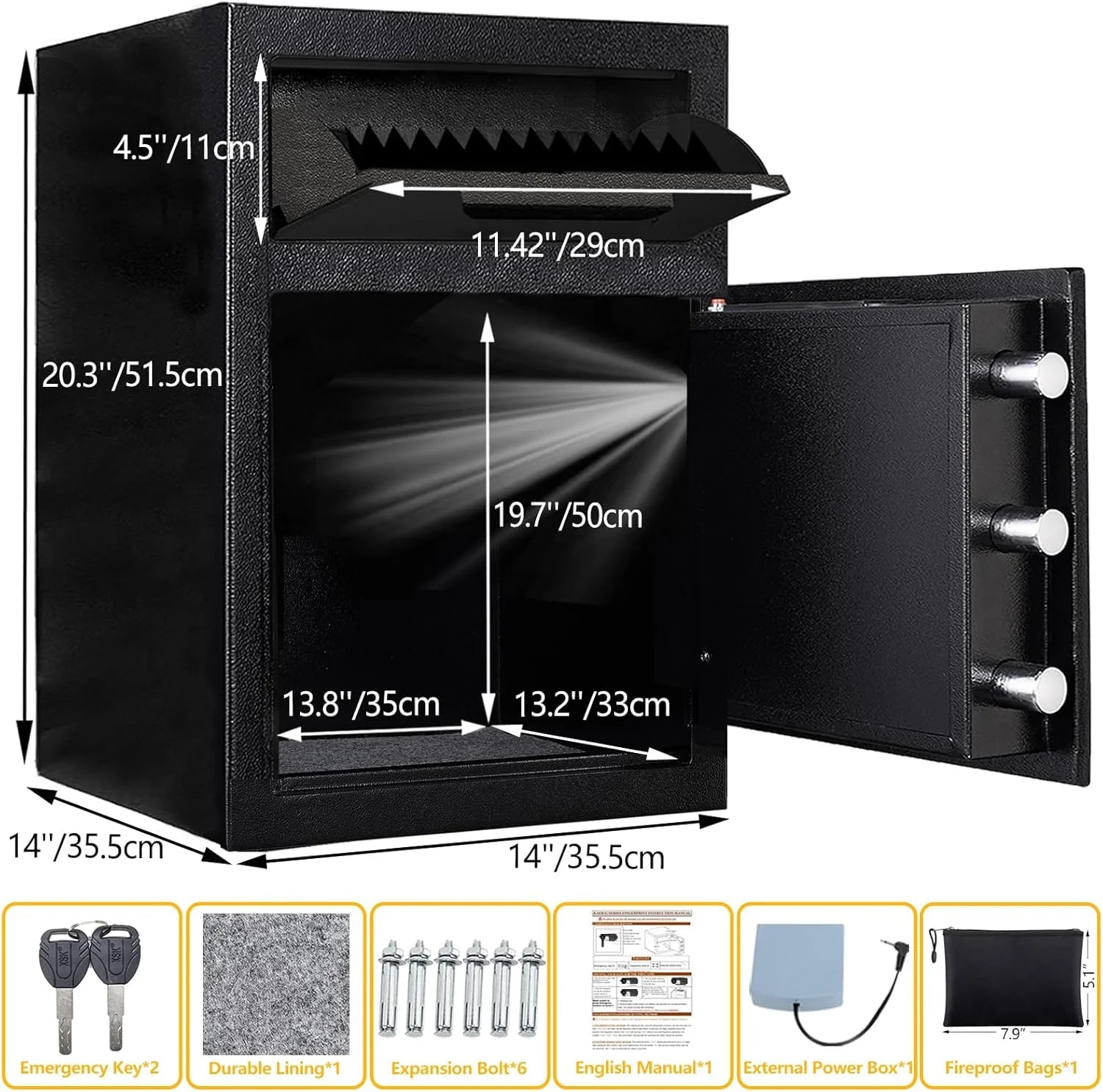 Kaer 2.6 CUB Drop Safe Fireproof 515 - KaerWorld