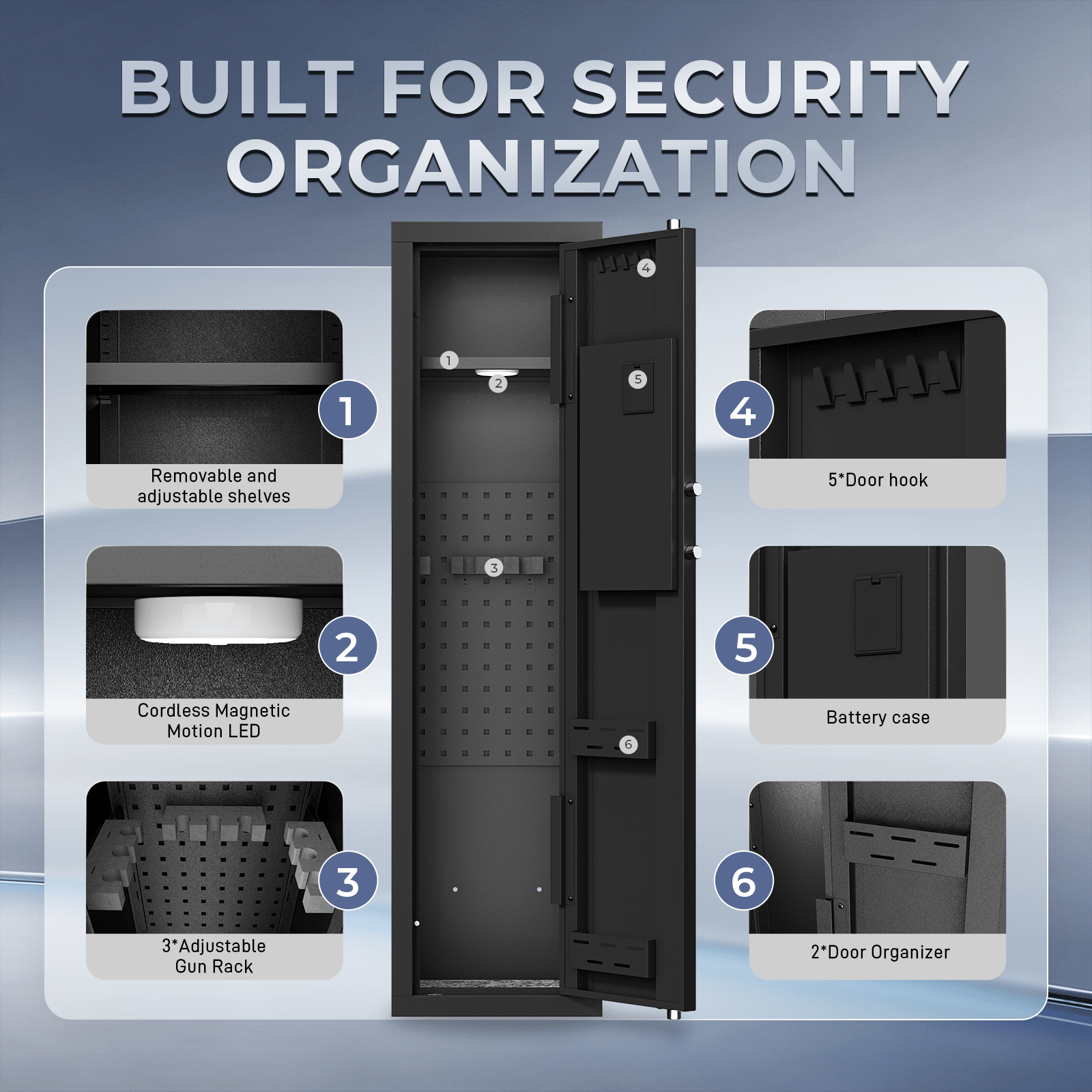 KAER 3-5 Rifle Gun Safe and Cabinet 1320S - KaerWorld