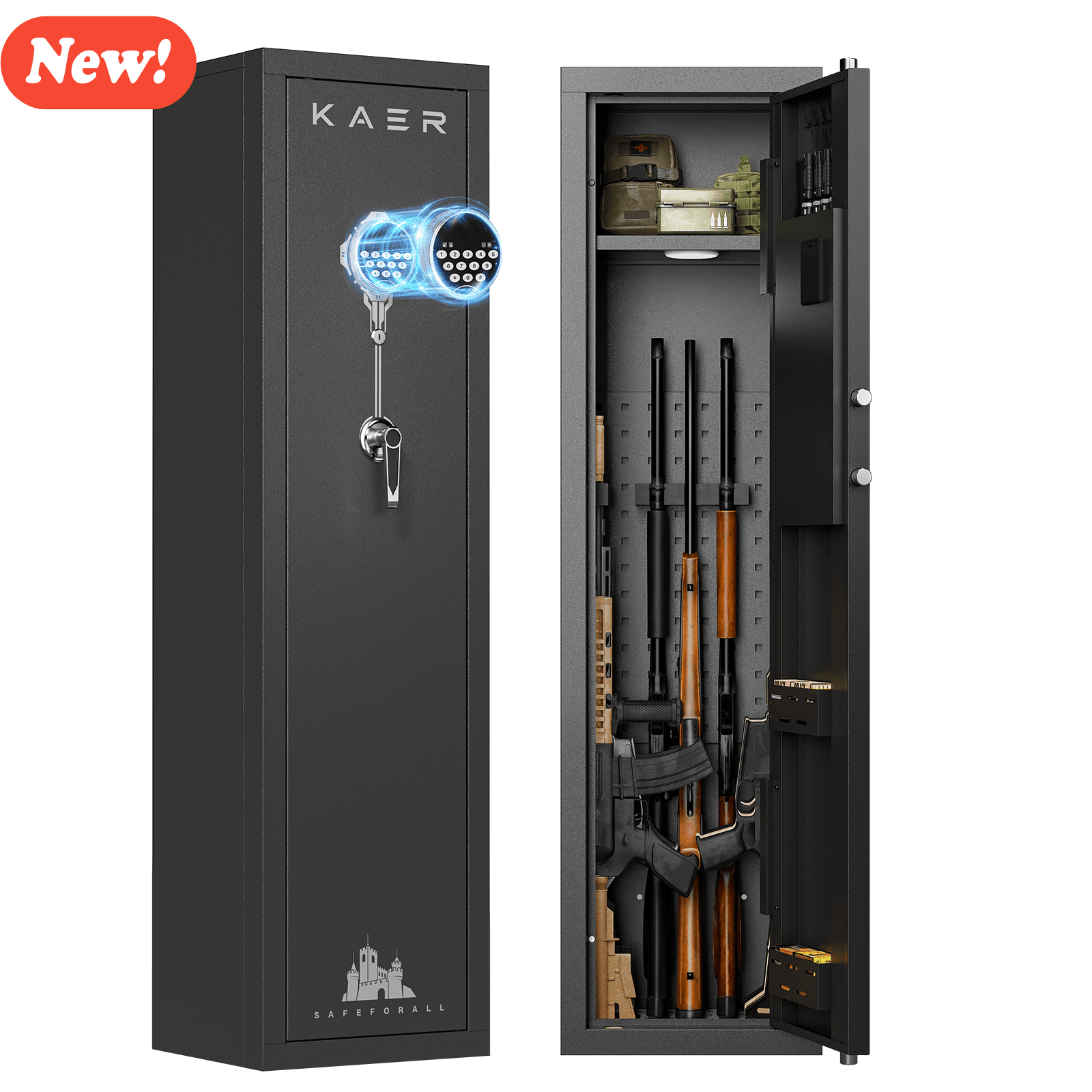 KAER 3-5 Rifle Gun Safe and Cabinet 1320S - KaerWorld