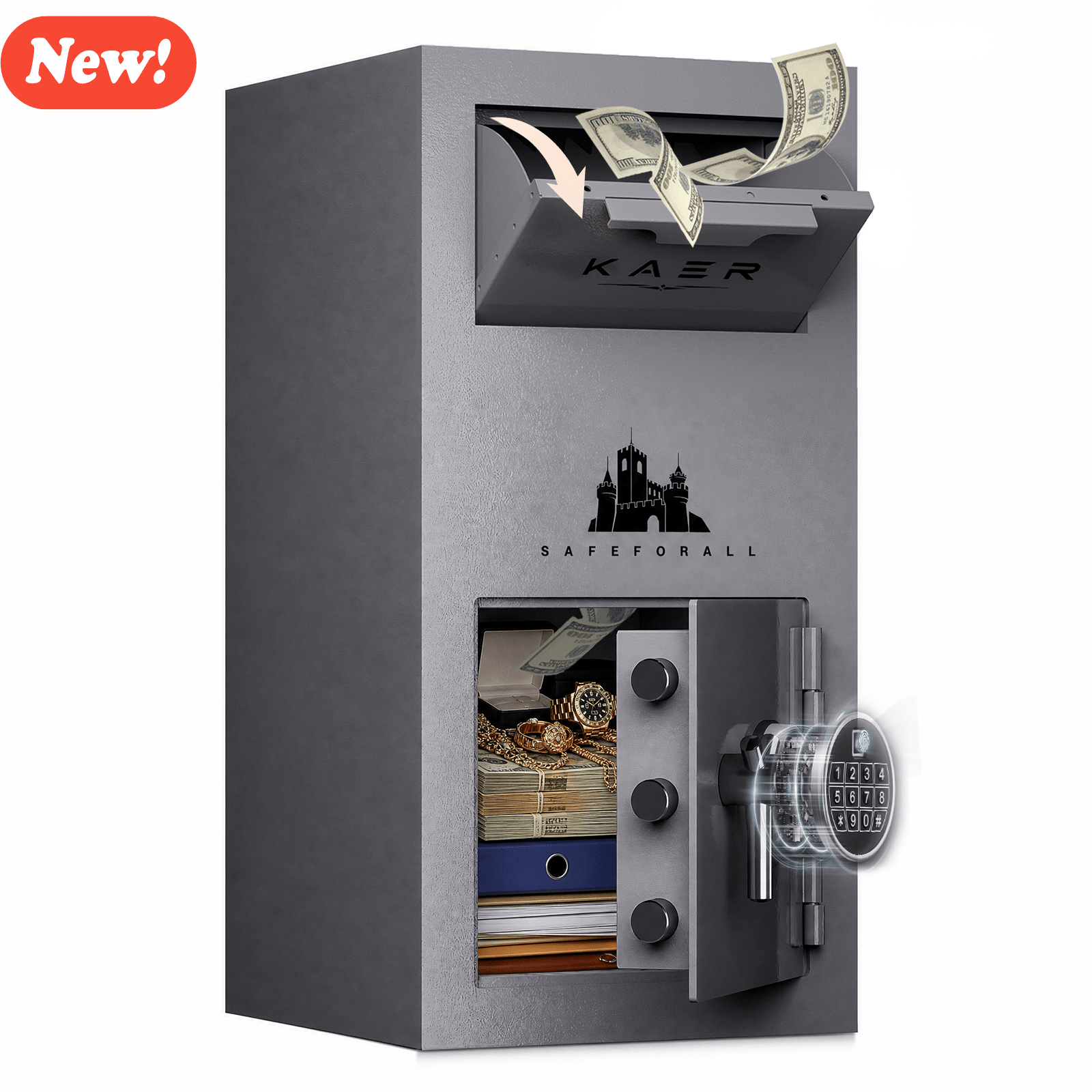 KAER 3.1 CuFt Drop Safe With Double Door - KaerWorld