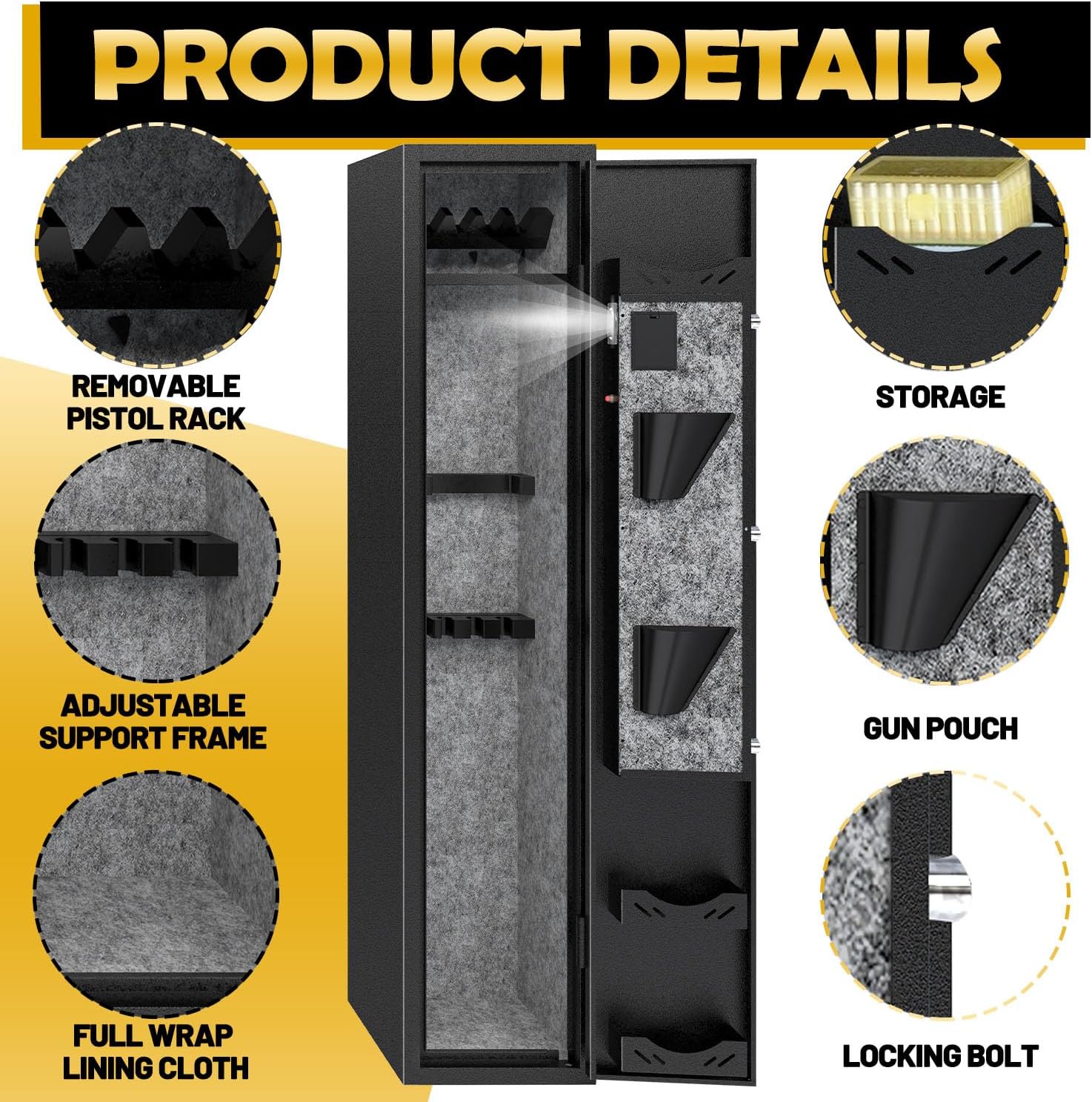 Kaer 4 - 5 Pre - Assembled Fringerprint Gun Safe 1380 - KaerWorld