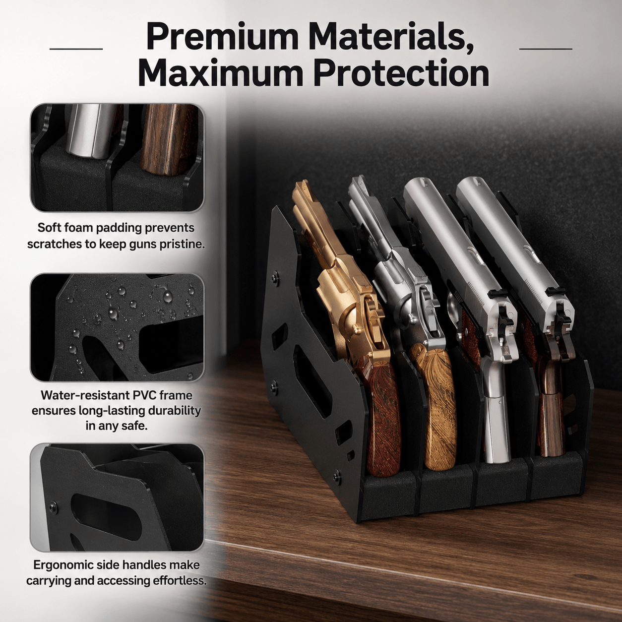 Kaer 4 Pistol Rack for Gun Safe - KaerWorld