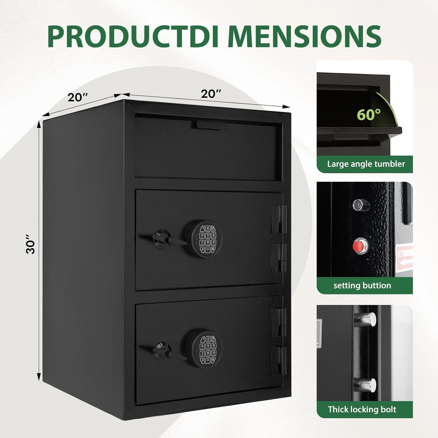 Kaer 4.0/9/5 Cub Security Safe 690 - 2/690 - 3/762, Fireproof, Waterproof - KaerWorld