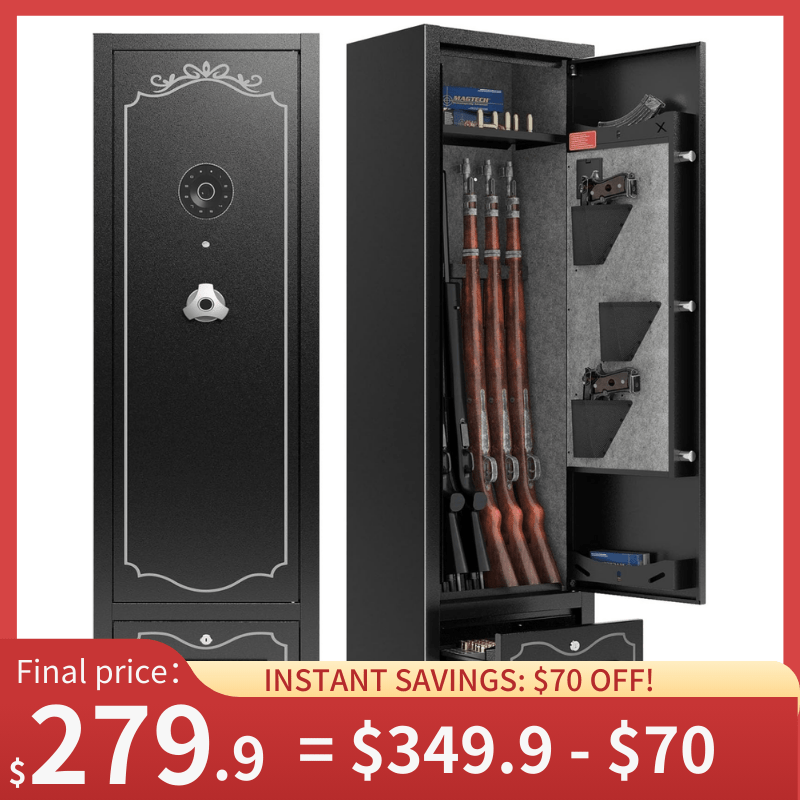 Kaer 6 - 8 Pre - Assembled Gun Safe With Bottom Drawer 1400L/XL - KaerWorld