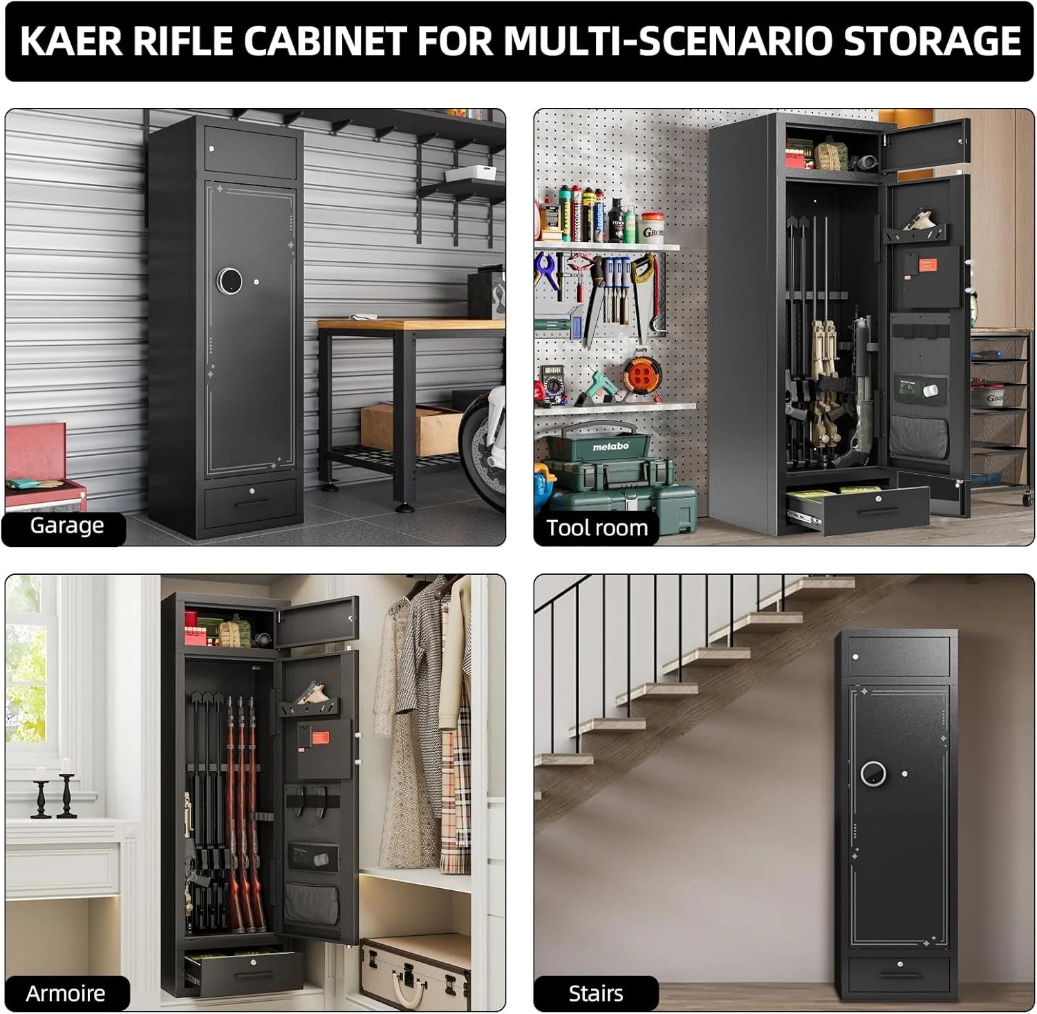 Kaer 8 - 10 Gun Safe Cabinet 1550 - KaerWorld