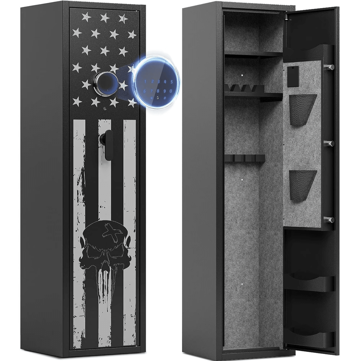 KAER 8-10 Gun Safe, Large Assembled Rifle Safe, Gun Cabinet with Removable Shelf and Pistol Rack - KaerWorld