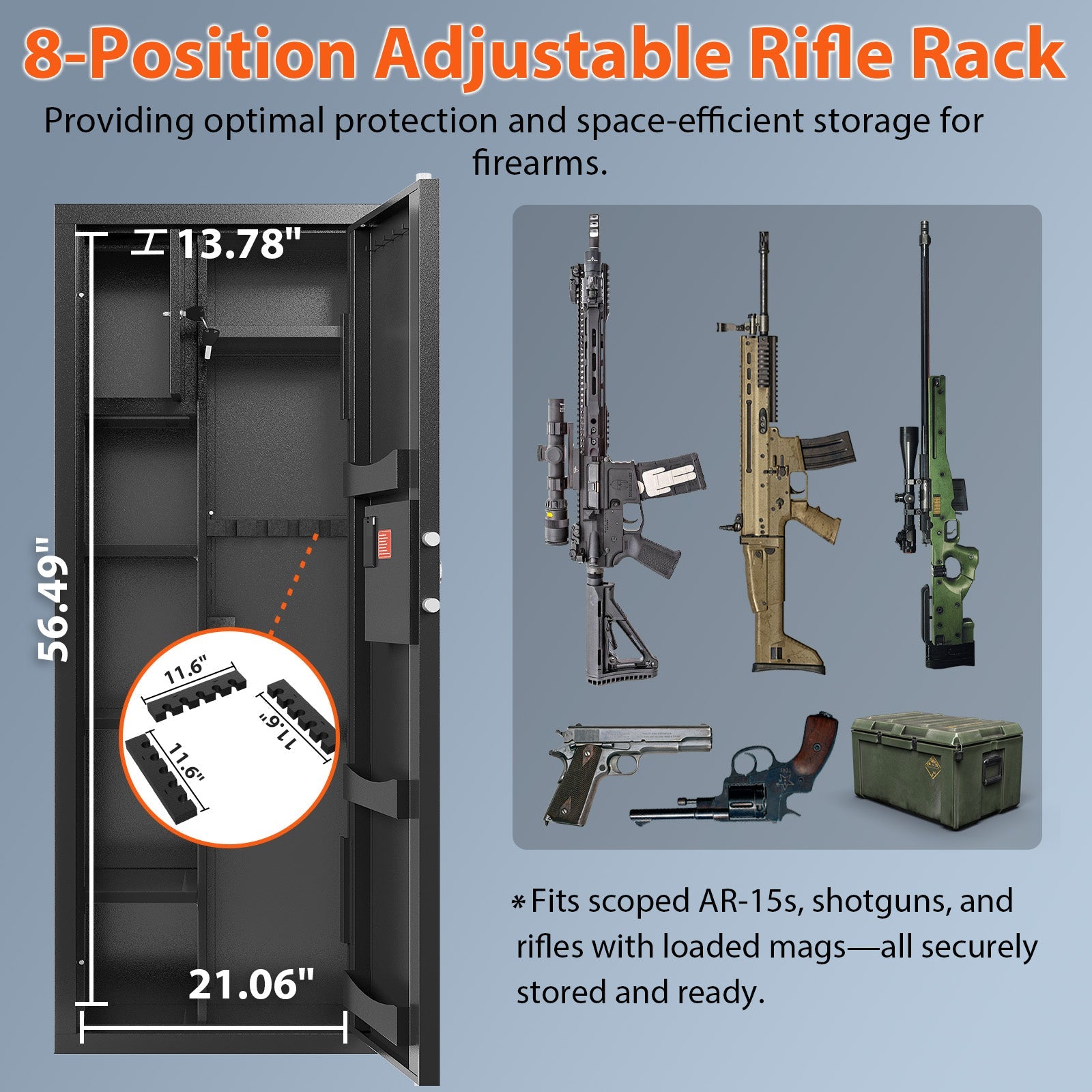 Kaer 8 - 12 Gun Safe Multi - function 1450 - KaerWorld