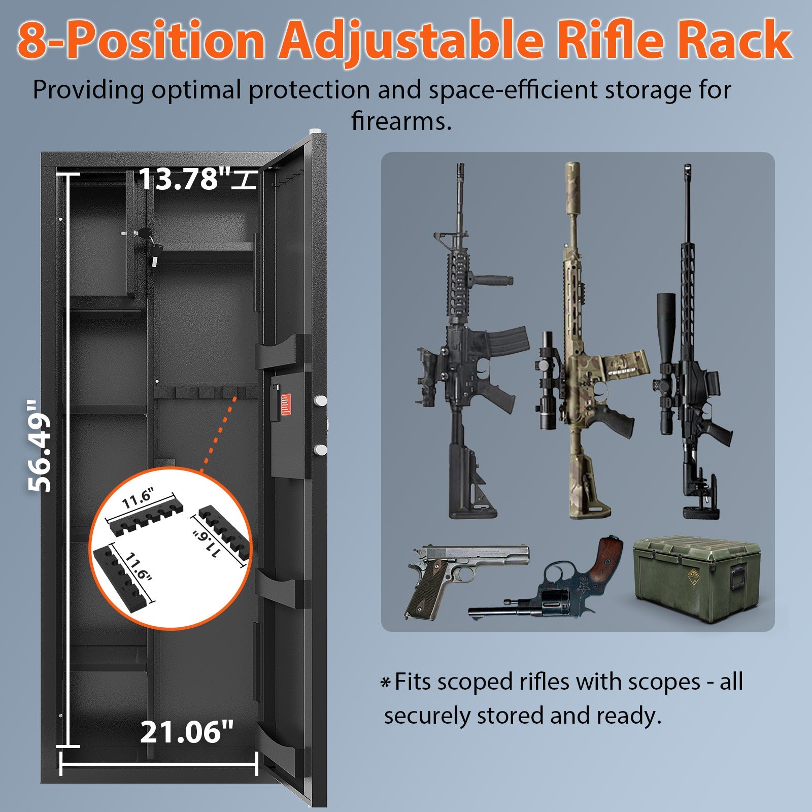 Kaer 8 - 12 Gun Safe Multi - function 1450 - KaerWorld