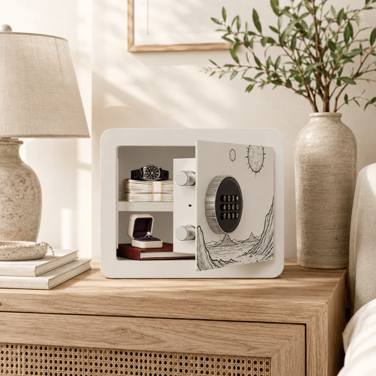 KAER Compact Digital Safe Box with Removable Shelf - KaerWorld