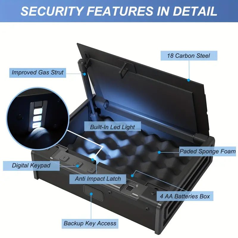 Kaer Fingerprint Pistol Safe A2 - KaerWorld