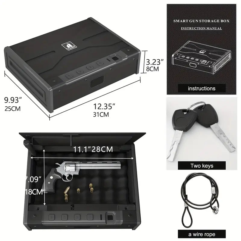 Kaer Fingerprint Pistol Safe A2 - KaerWorld