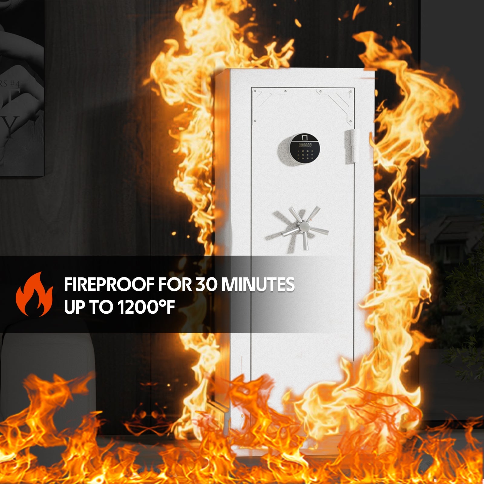 KAER Fireproof Gun Safe Fingerprint - KaerWorld