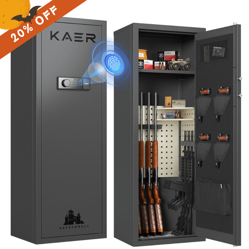 KAER Large 8-10 Rifle Safe And Cabinet With Fingerpint - KaerWorld