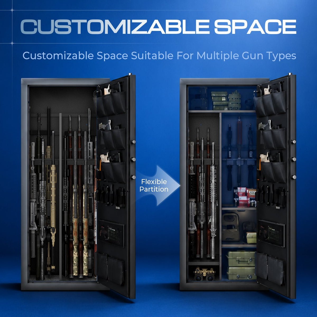 KAER Large Capacity Gun Safe And Cabinet Fingerprint - KaerWorld