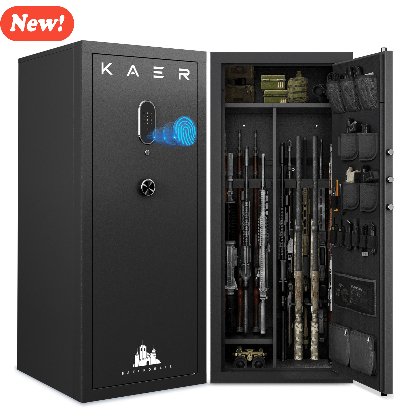 KAER Large Capacity Gun Safe And Cabinet Fingerprint - KaerWorld