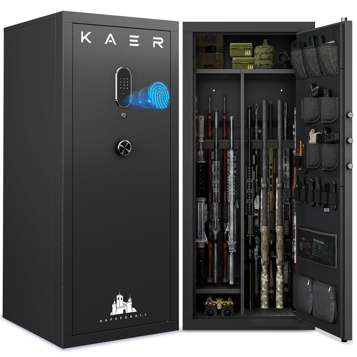 KAER Large Capacity Gun Safe And Cabinet Fingerprint - KaerWorld
