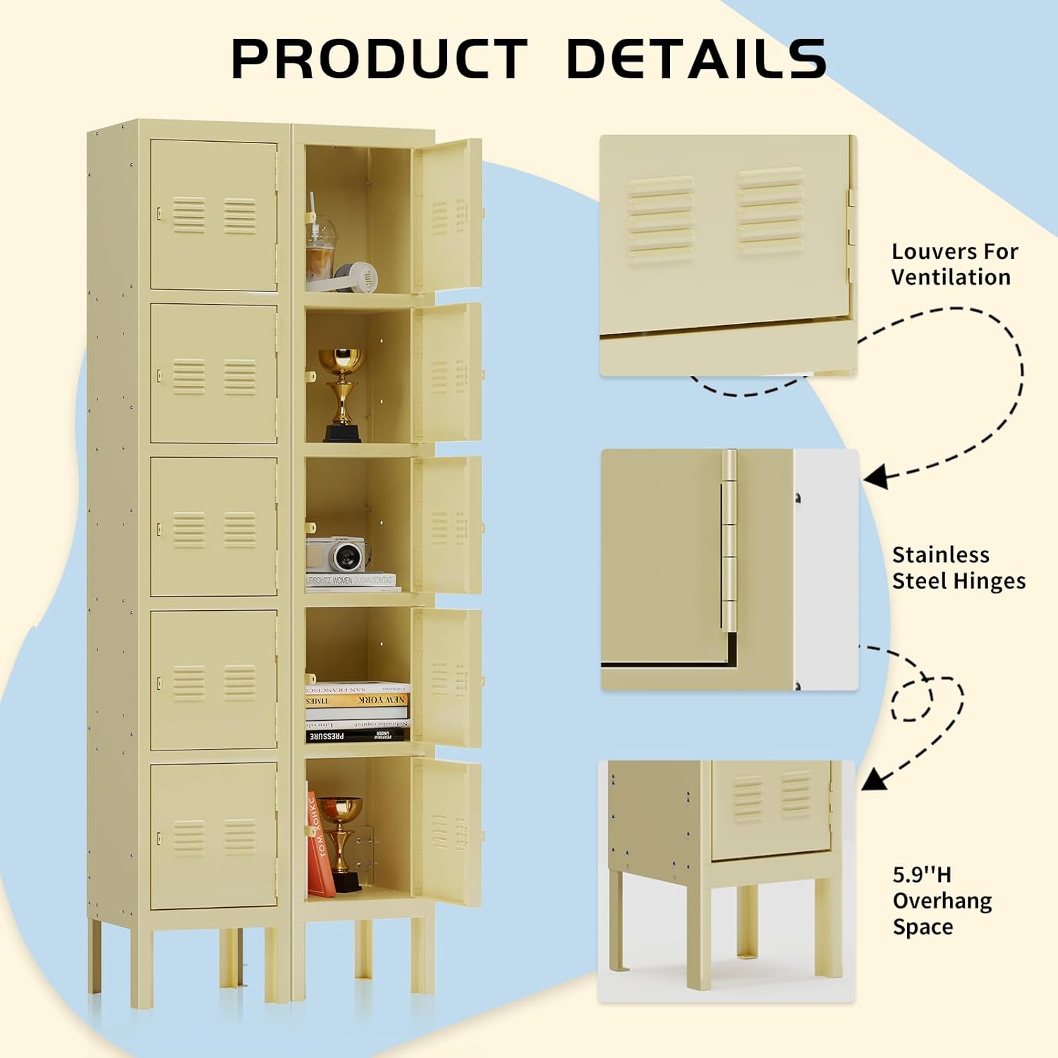 Kaer Metal Locker Storage Cabinet - 3 Door 1680 - KaerWorld
