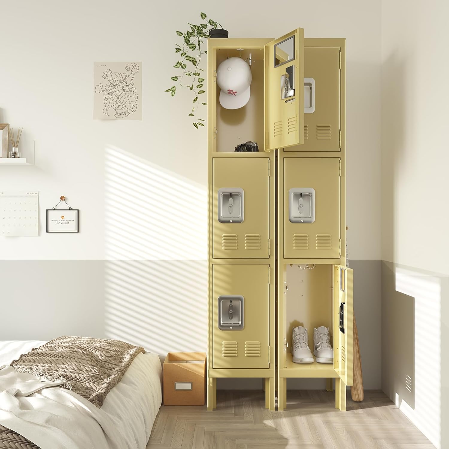 Kaer Metal Locker Storage Cabinet - 3 Door 1680 - KaerWorld