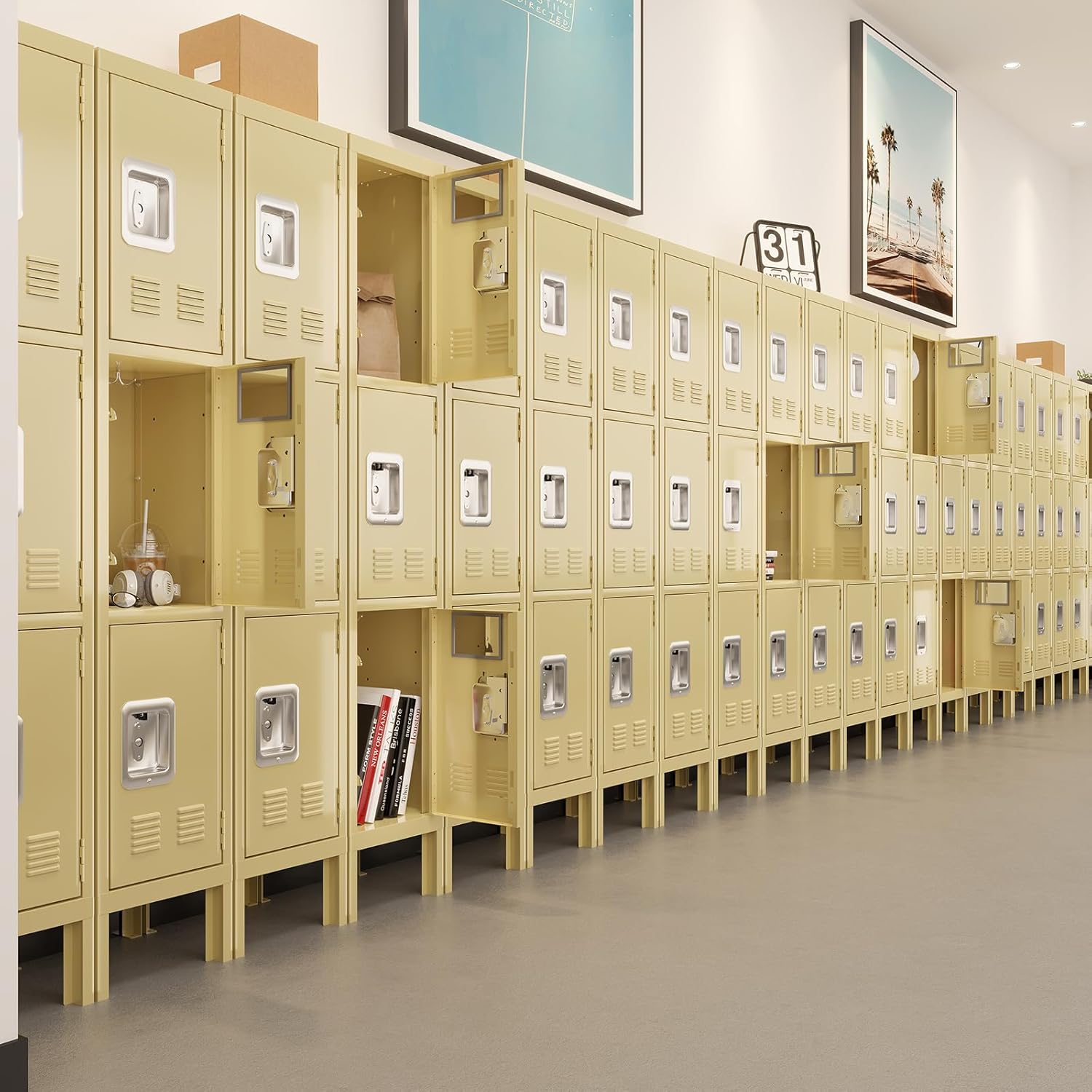 Kaer Metal Locker Storage Cabinet - 3 Door 1680 - KaerWorld