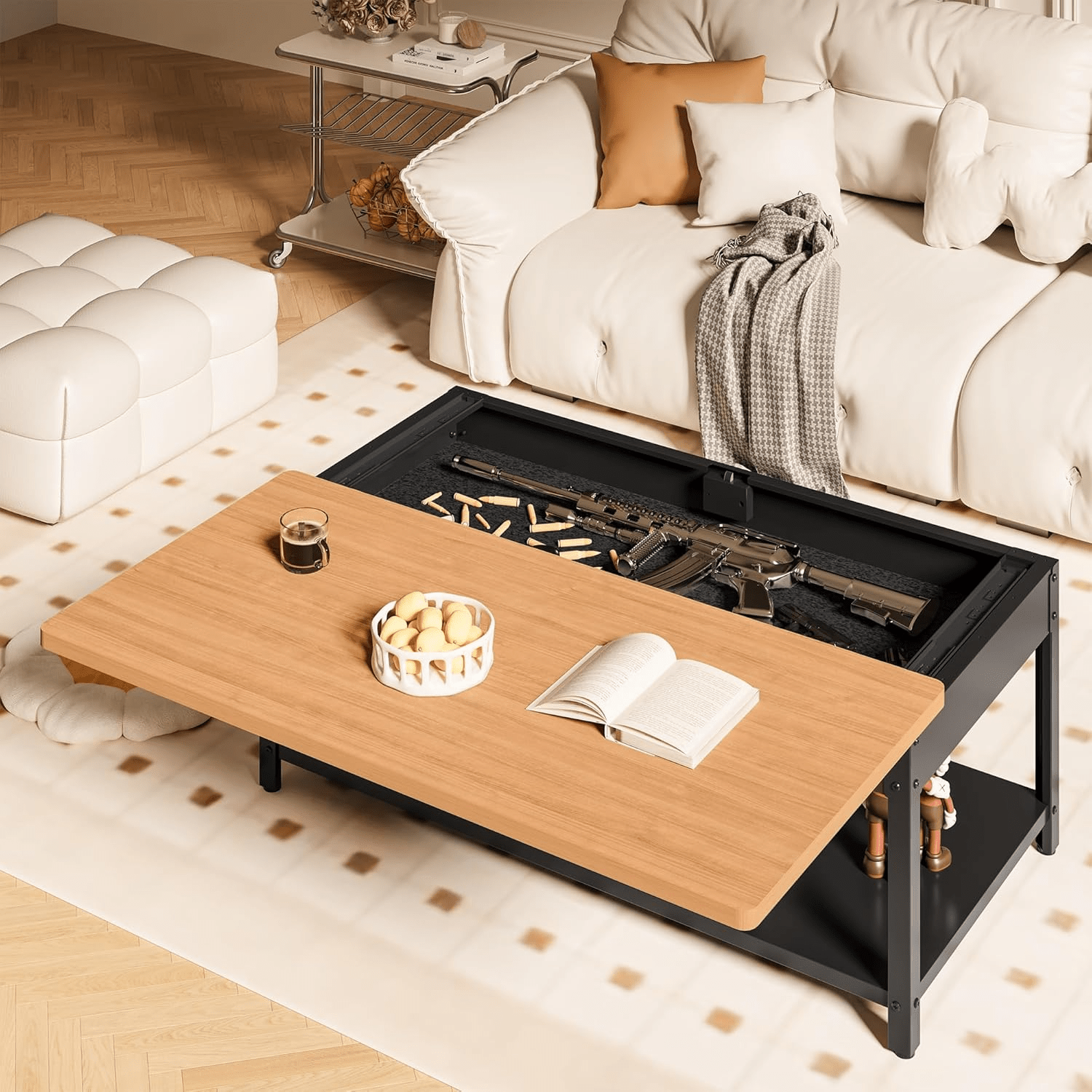 Kaer Modern Coffee Table Gun Safe - KaerWorld