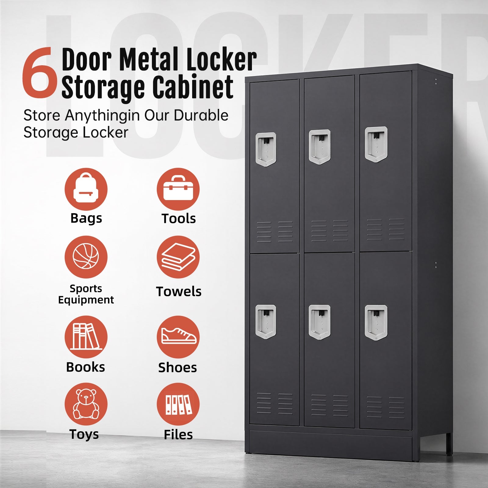 KAER Unite Metal Locker Cabinet with Lockable Storage - KaerWorld