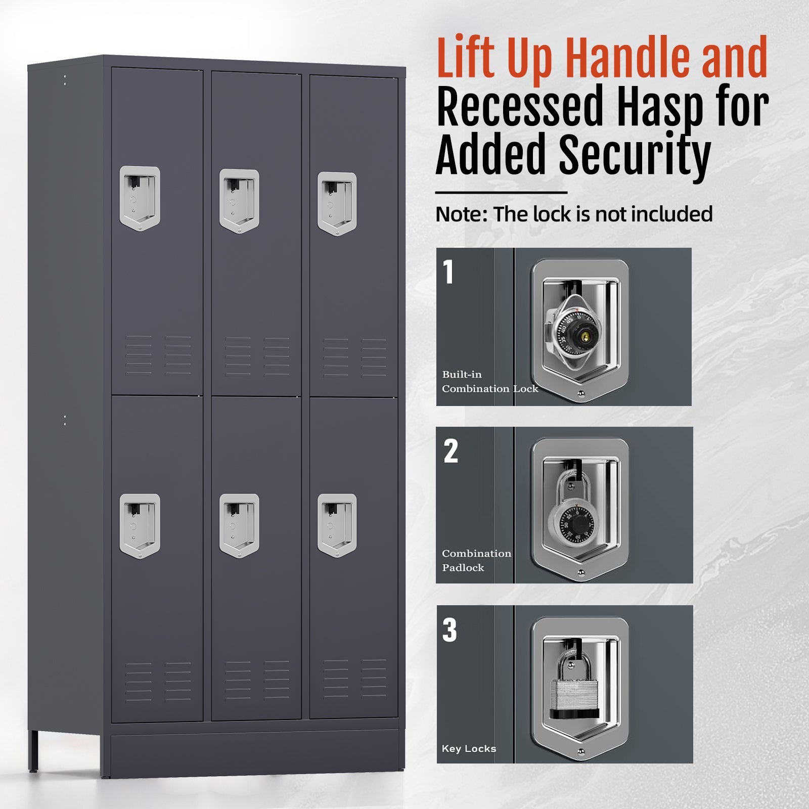 KAER Unite Metal Locker Cabinet with Lockable Storage - KaerWorld