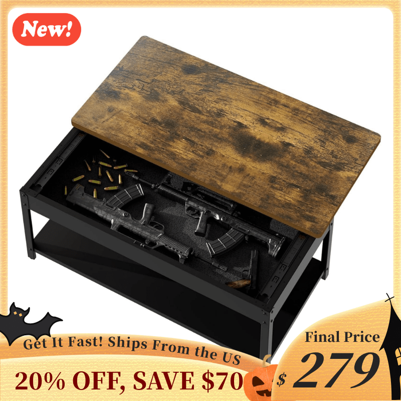 Modern Coffee Table Gun Safe (2 Pattern) - KaerWorld