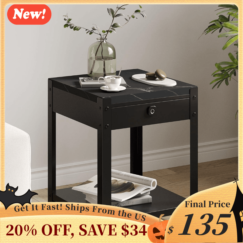 Nightstand With Gun Drawer Fingerprint - KaerWorld