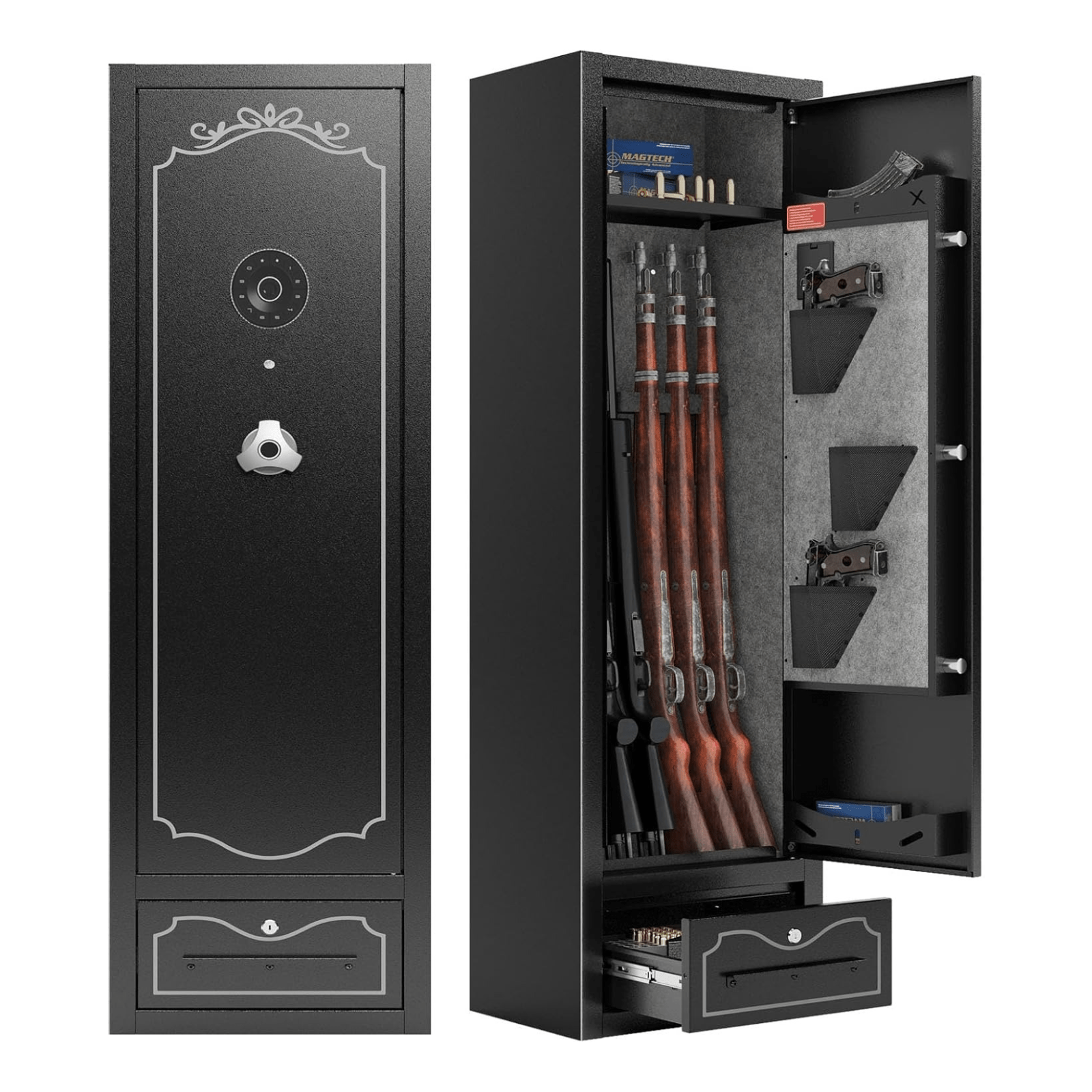 【Special Offer】Kaer 4 - 8 Pre - Assembled Gun Safe With Bottom Drawer 1400S/L/XL - KaerWorld