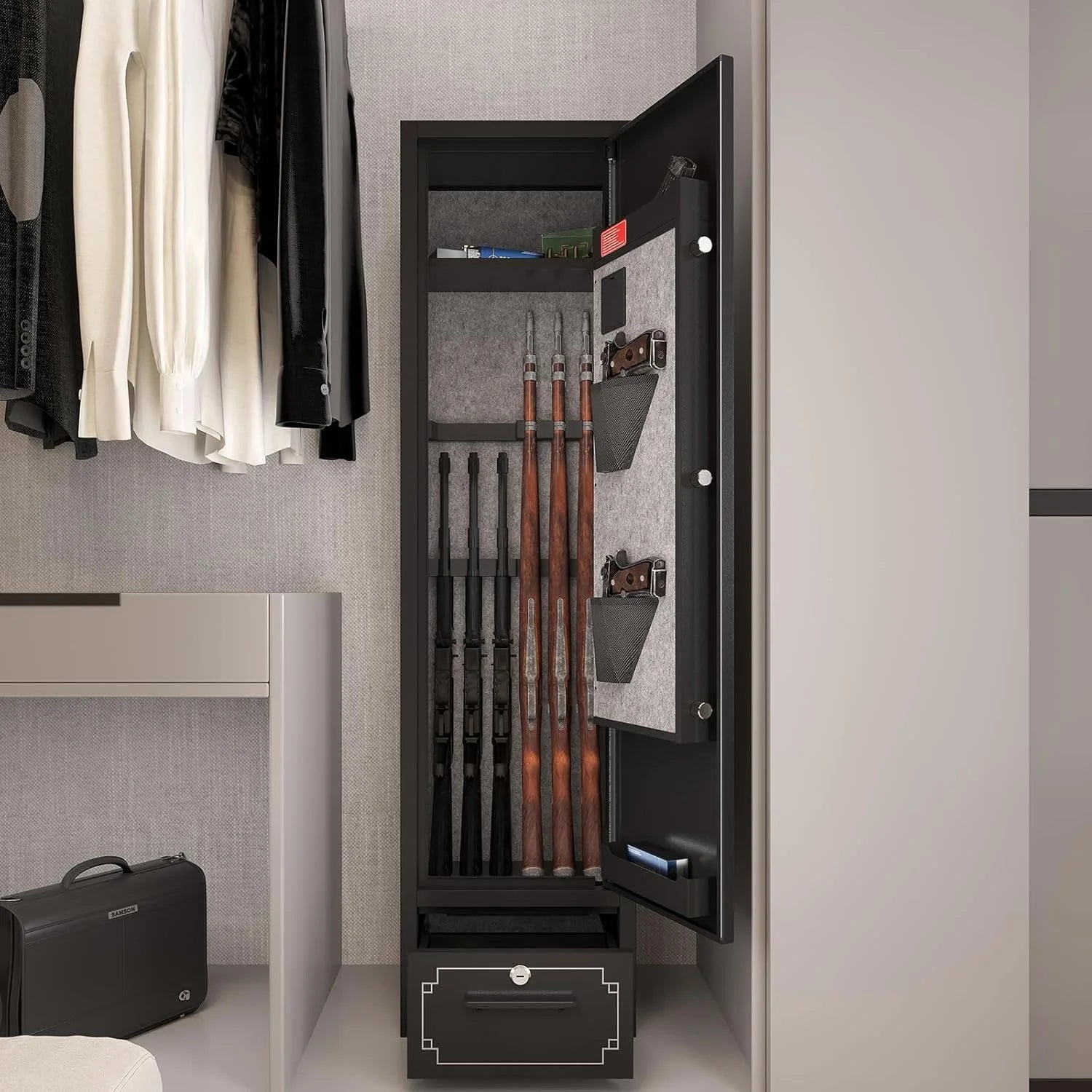 【Special Offer】Kaer 4 - 8 Pre - Assembled Gun Safe With Bottom Drawer 1400S/L/XL - KaerWorld