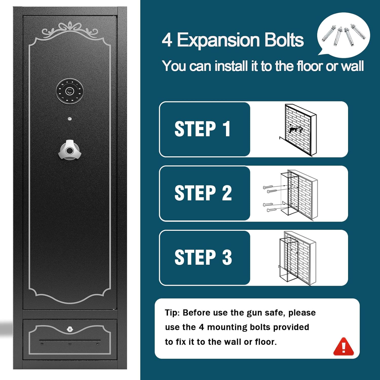 【Special Offer】Kaer 4 - 8 Pre - Assembled Gun Safe With Bottom Drawer 1400S/L/XL - KaerWorld