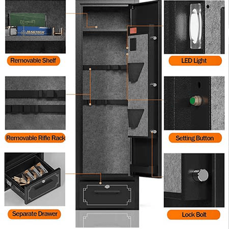 【Special Offer】Kaer 4 - 8 Pre - Assembled Gun Safe With Bottom Drawer 1400S/L/XL - KaerWorld