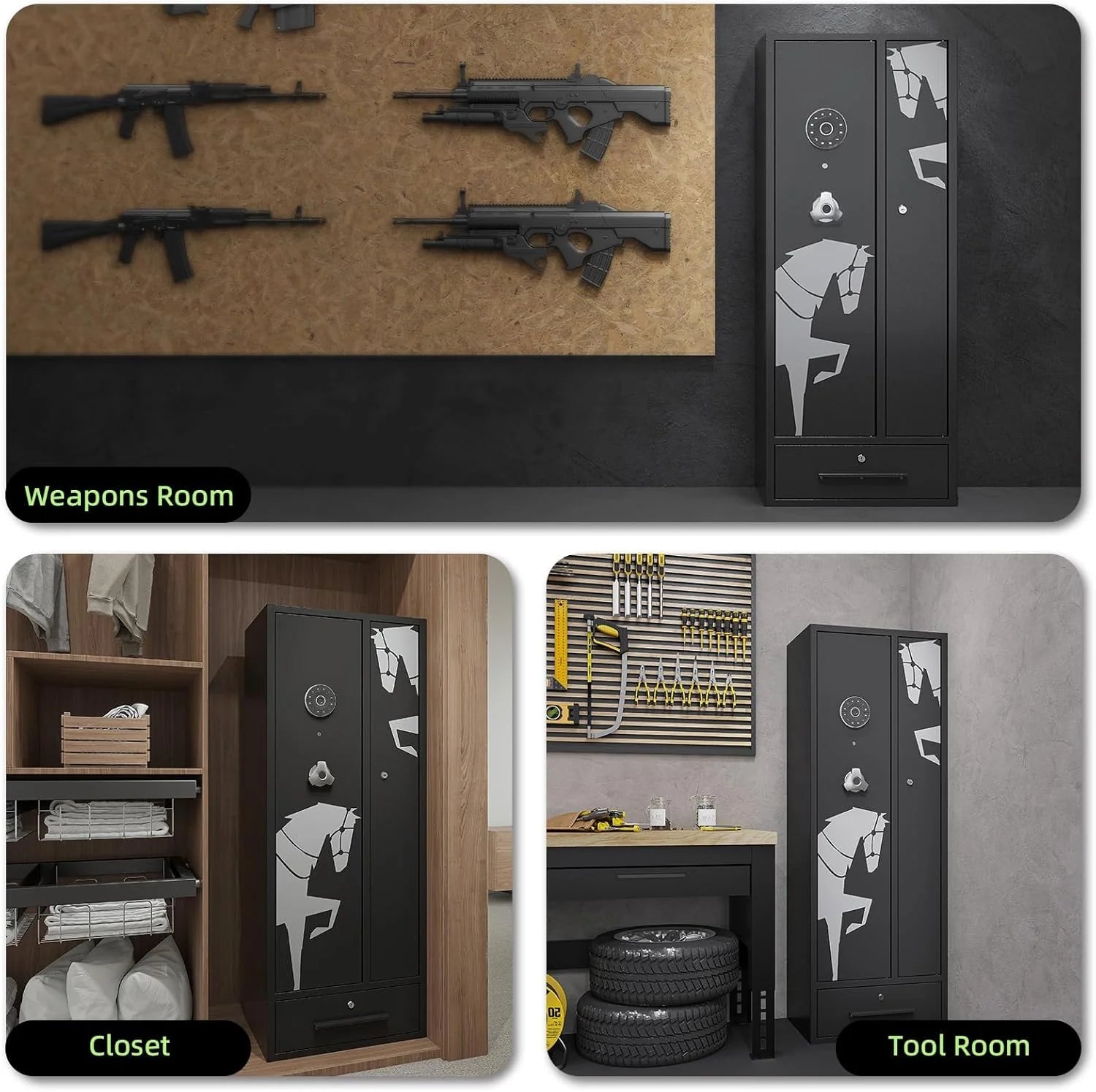 【Special Offer】Kaer 6 Double Door Gun Safe 1350 - KaerWorld