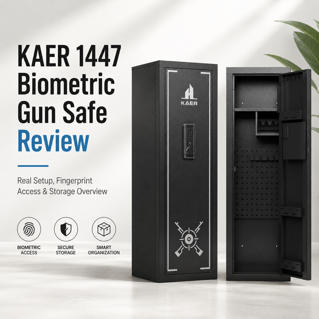 KAER Biometric Gun Safe Review | 10–13 Rifle Safe 1447