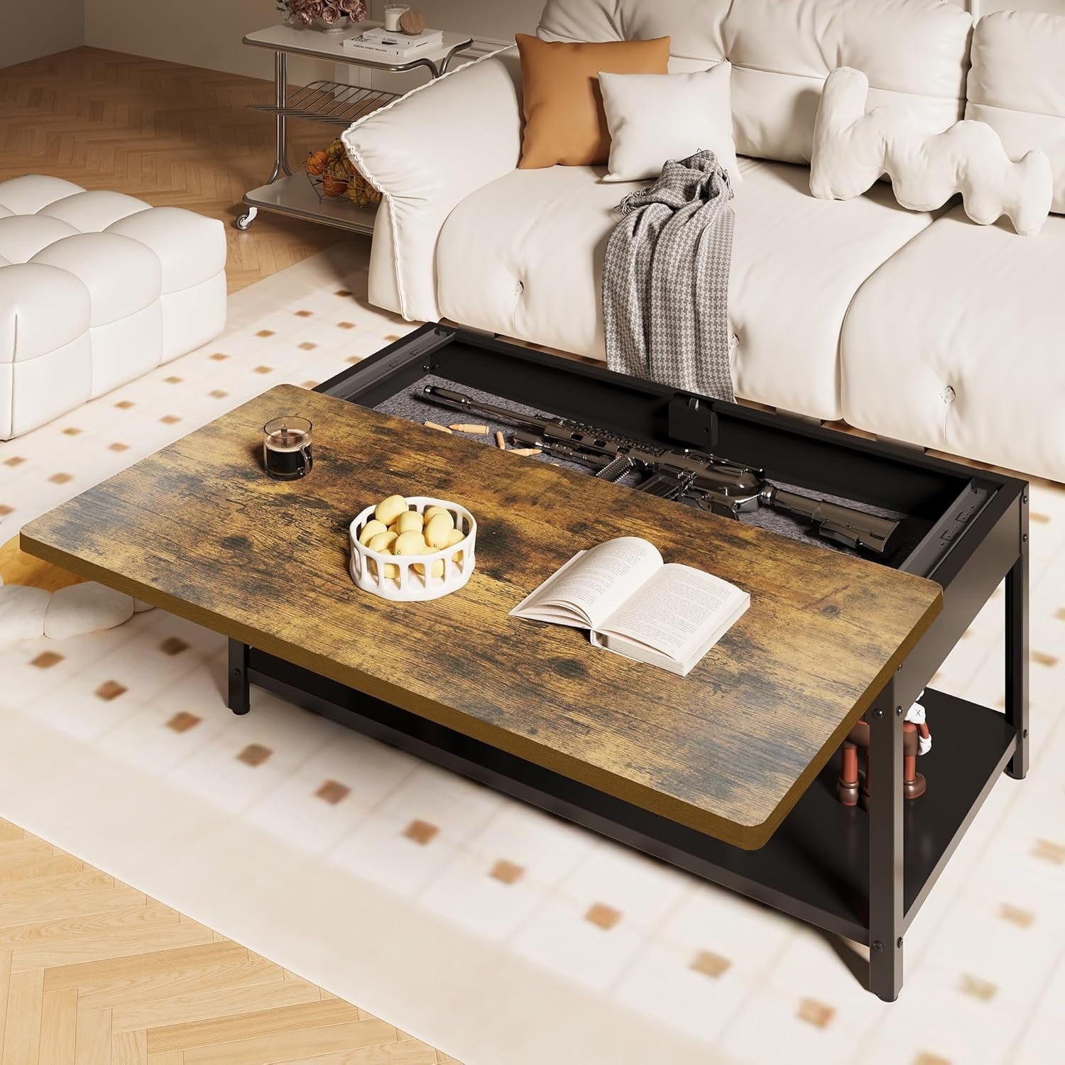 Coffee Table Gun Safe - KaerWorld