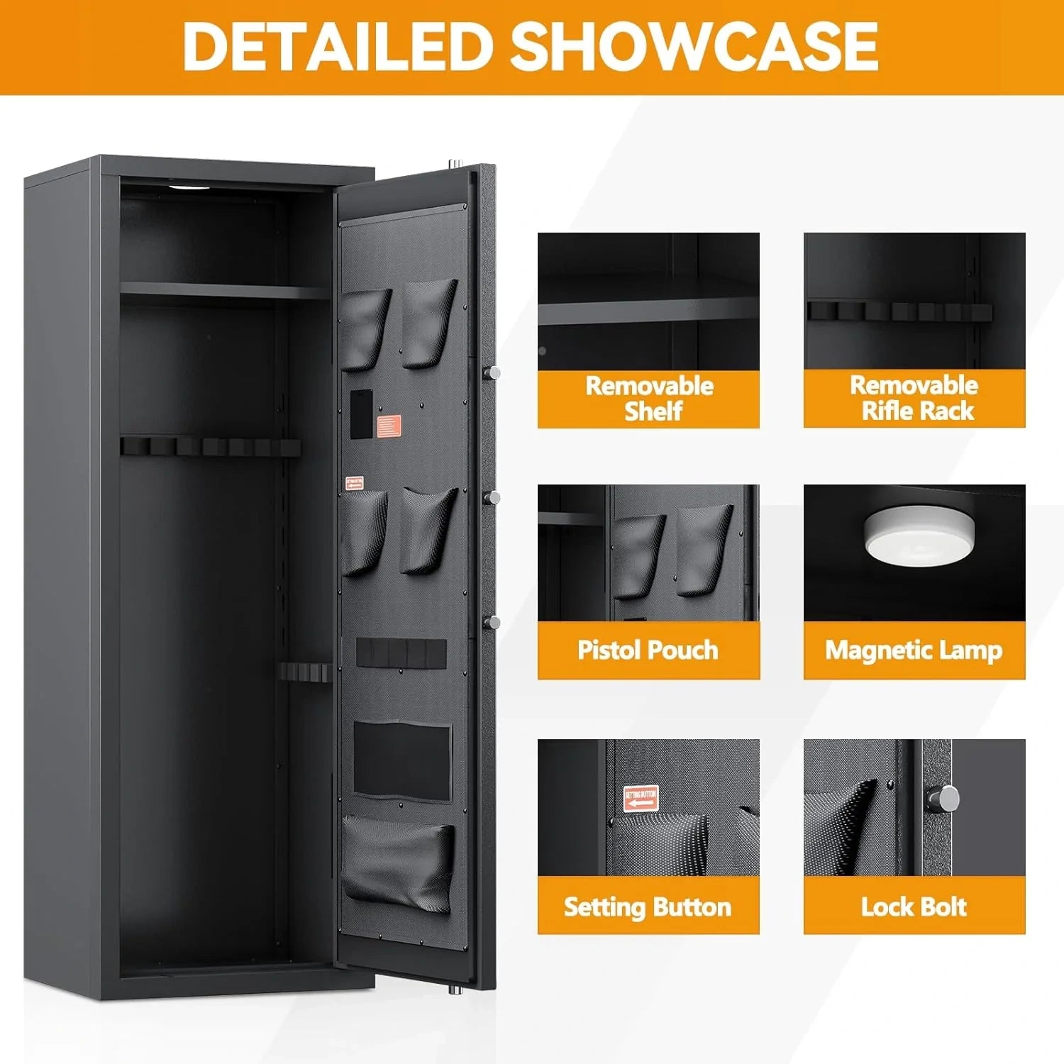 Kaer 10-12 Gun Safe 1400MD Rivet Design