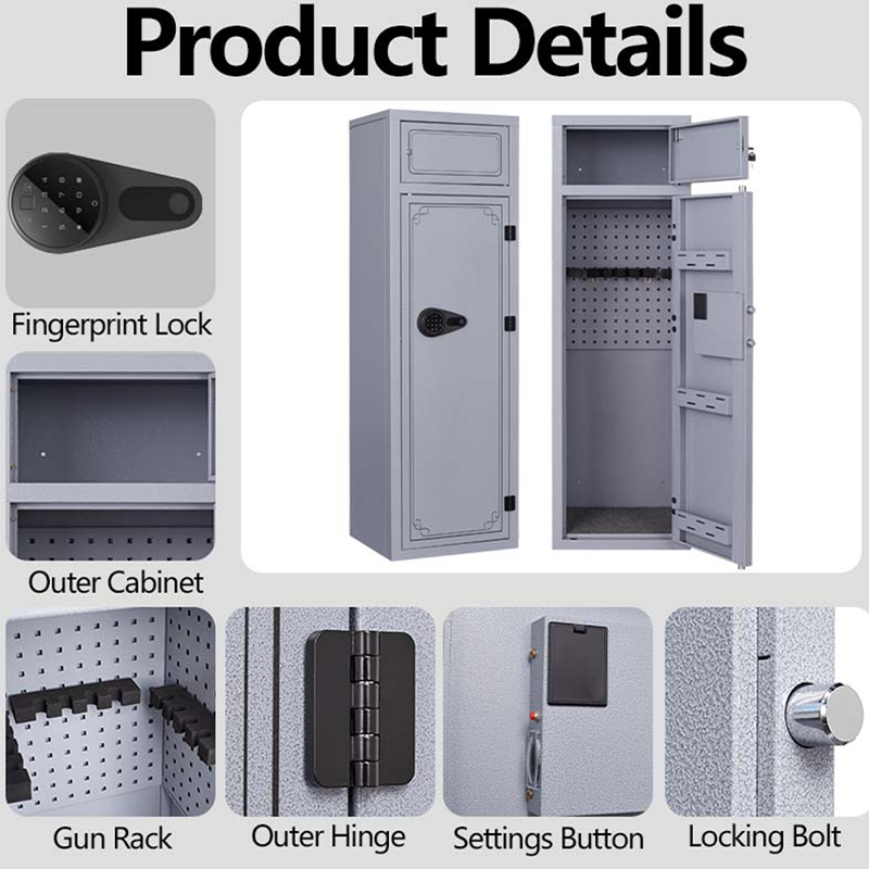 Kaer 10-12 Gun Safe 1447 Grey/BLACK