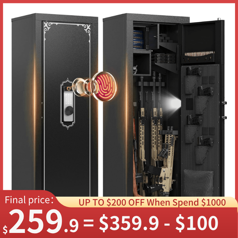 Kaer 10-14 Fingerprint Large Gun Safe and Cabinet 1500