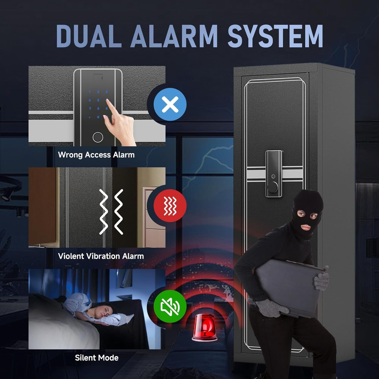 Kaer 10-13 Gun Safe 1447 Fingerprint