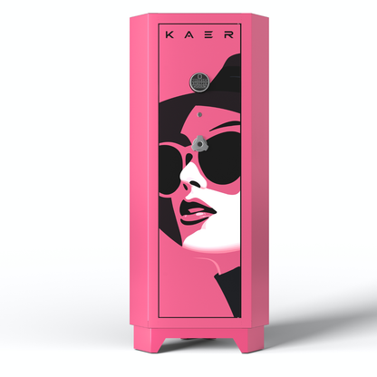 KAER Pink Corner Gun Safe for 6–8 Rifles & 4 Handguns