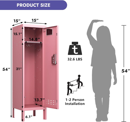 54"H Metal Locker with Card Slot - KAER