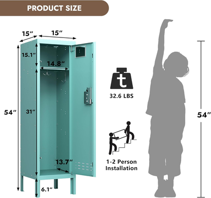 54"H Metal Locker with Card Slot - KAER