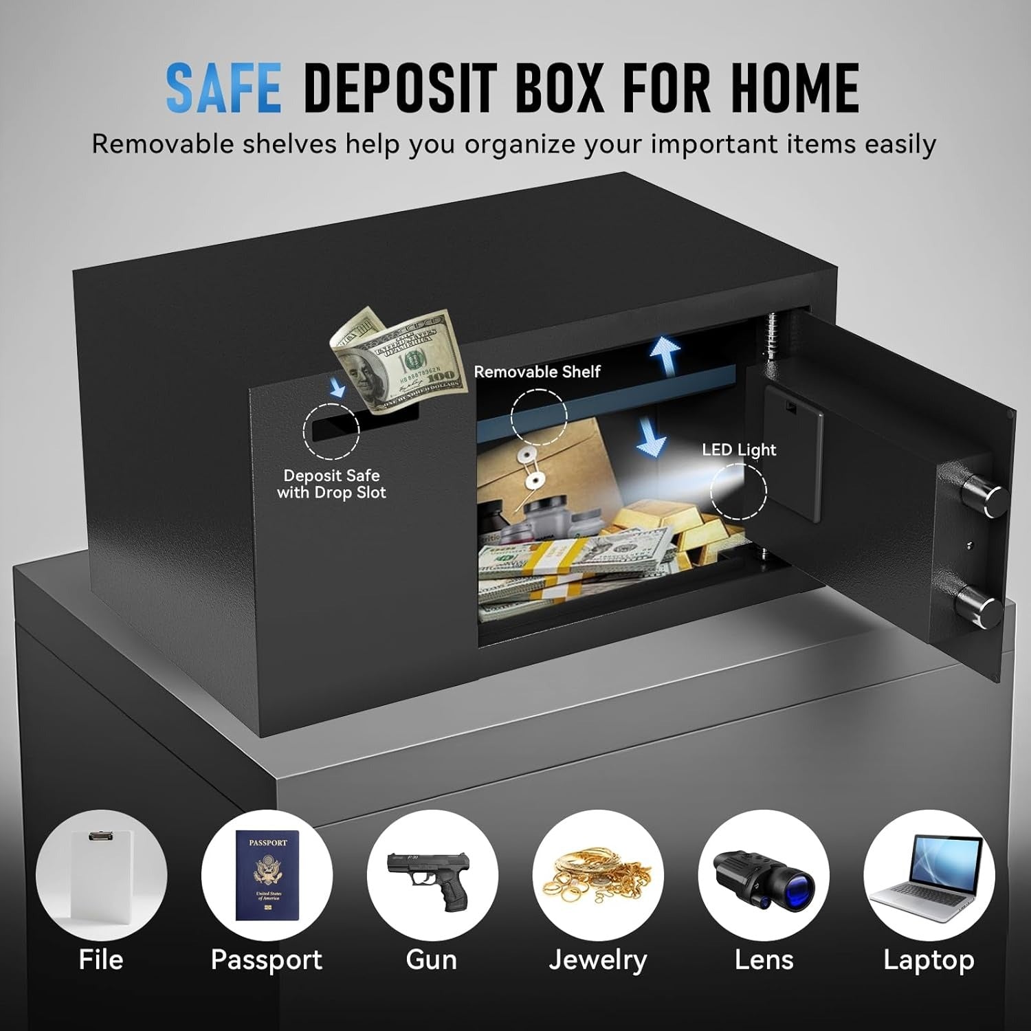 1.2 cuft Waterproof Safe Deposit Box 25