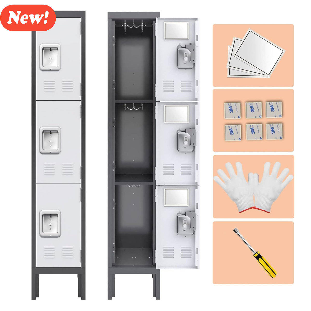 KAER 3/5 door Metal Locker 1680