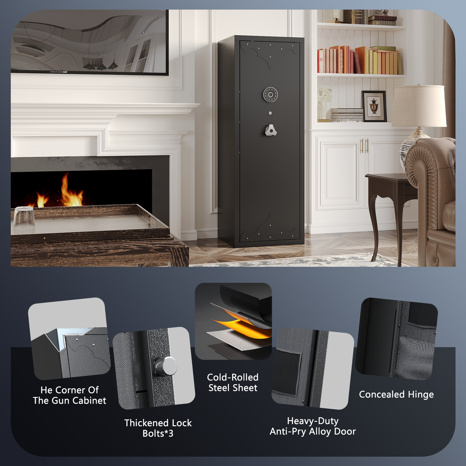 KAER 10-12 Gun Safe 1400MD Rivet Design
