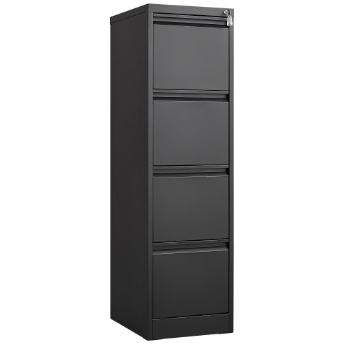 4 Drawer Vertical File Cabinet with Lock,Filing Cabinet, Metal Filing Cabinet for Home Office Organizer Storage Cabinet Letter SizeA4Legal File