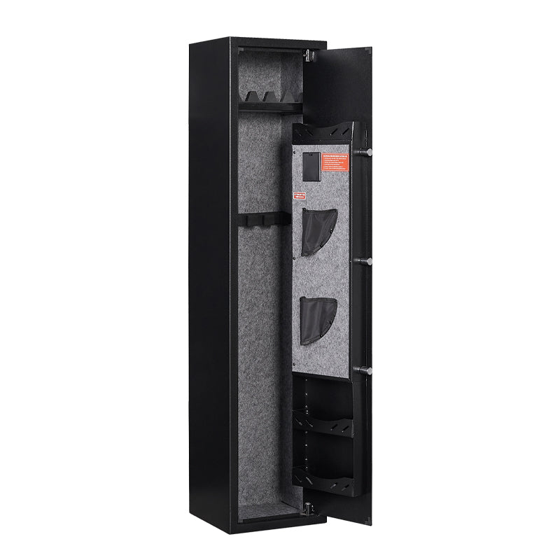 KaerWorld 3-5 Gun Safes for Home Rifle and Pistols, Quick Access Safes for Shotguns, Cabinets With Adjustable Rack, Pockets and Removable Shelf