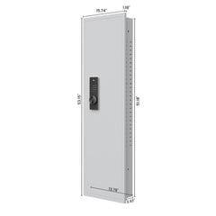 53" Passwod Touch Panel In-Wall Safe,Hidden Wall Gun Safe for Rifles with Adjustable Shelves,Assembled Storage Multifunctional Wall Safe for Firearm and Valuables (White-Digital)