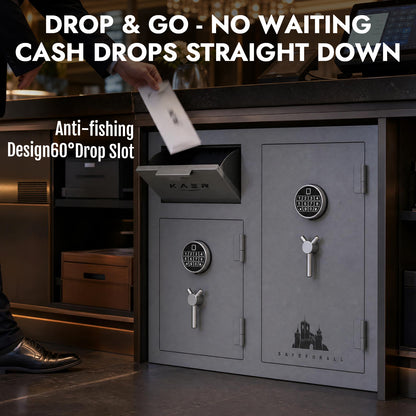 Heavy Duty 10.2 CuFt Commercial Drop Safe – Dual Deposit & Storage Design